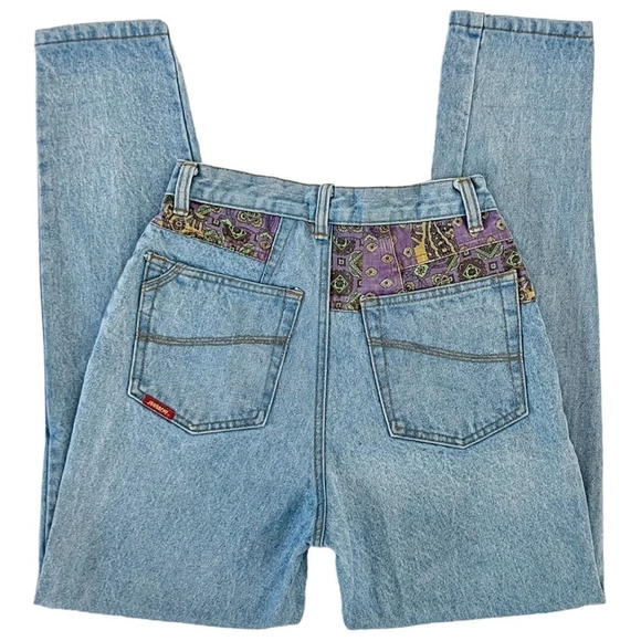 VINTAGE 90’s Jordache Rare High Waisted Patchwork Jeans - Picture 1 of 8